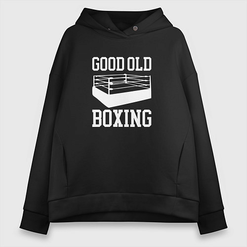 Женское худи оверсайз Good Old Boxing / Черный – фото 1