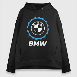 Толстовка оверсайз женская BMW в стиле Top Gear, цвет: черный
