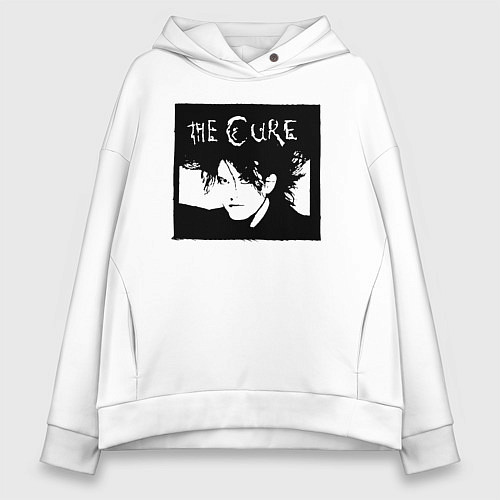 Женское худи оверсайз The Cure Роберт Смит / Белый – фото 1