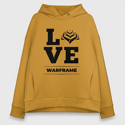 Женское худи оверсайз Warframe love classic / Горчичный – фото 1