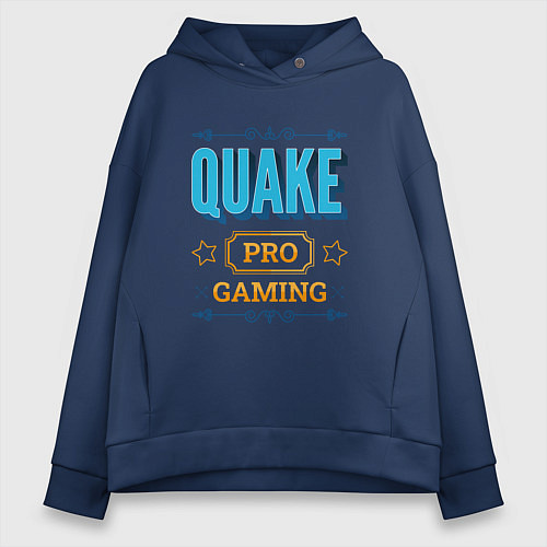 Женское худи оверсайз Игра Quake pro gaming / Тёмно-синий – фото 1