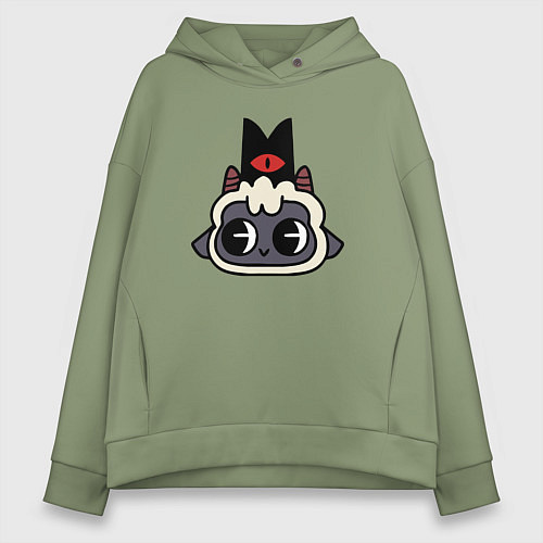 Женское худи оверсайз Милая овечка- Cult of the lamb / Авокадо – фото 1