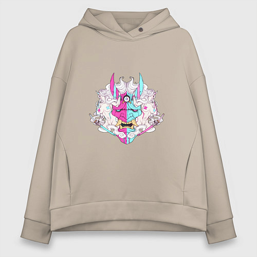 Женское худи оверсайз Жрицы демона / Миндальный – фото 1