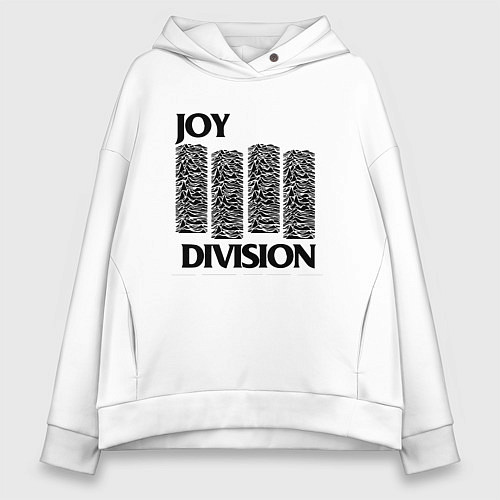 Женское худи оверсайз Joy Division - rock / Белый – фото 1