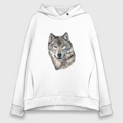 Женское худи оверсайз The leader of a pack of wolves