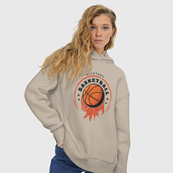 Толстовка оверсайз женская Allstars Basketball, цвет: миндальный — фото 2