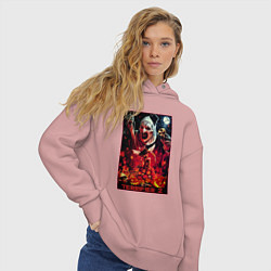 Толстовка оверсайз женская Ужасающий 2, цвет: пыльно-розовый — фото 2