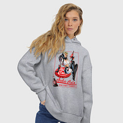 Толстовка оверсайз женская Nuka - cola girl, цвет: меланж — фото 2