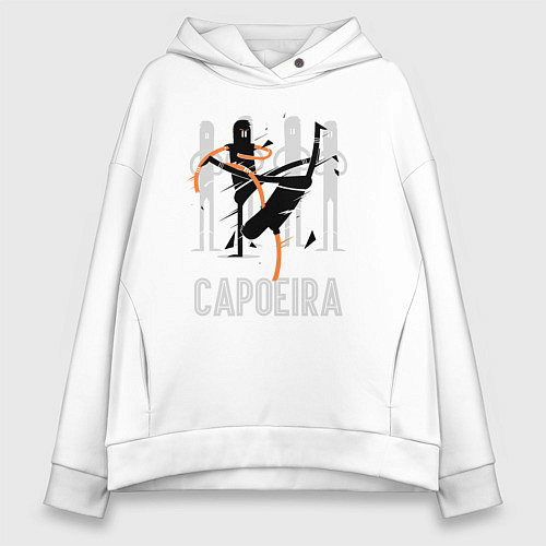 Женское худи оверсайз Capoeira contactless combat / Белый – фото 1
