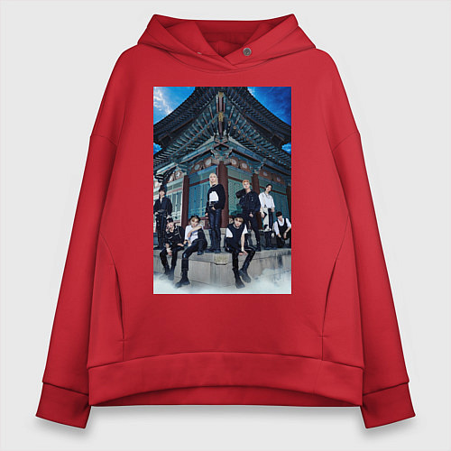 Женское худи оверсайз Stray Kids Thunderous / Красный – фото 1