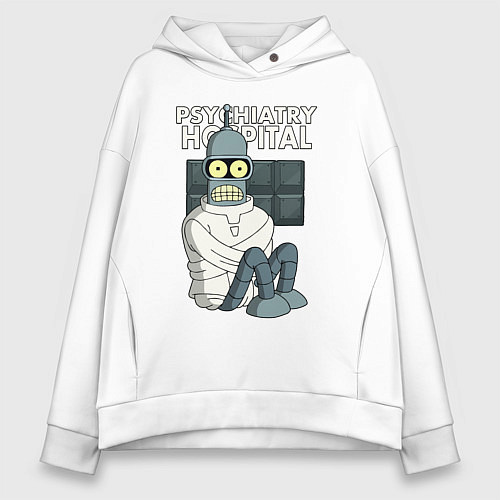 Женское худи оверсайз Bender - hospital / Белый – фото 1