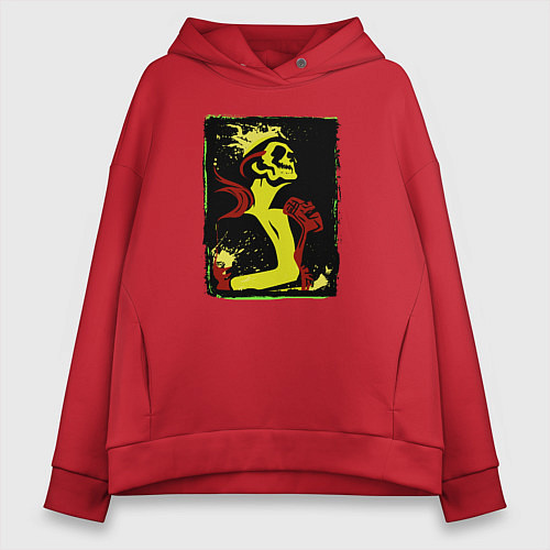 Женское худи оверсайз Мисфитс / Красный – фото 1