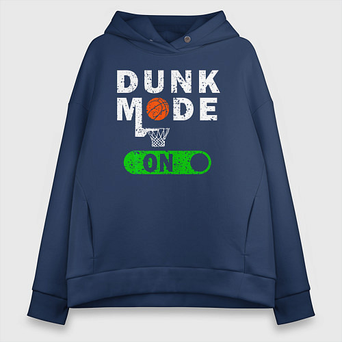 Женское худи оверсайз Режим МОЧИТЬ включен / Тёмно-синий – фото 1