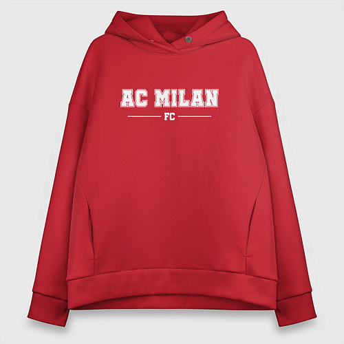 Женское худи оверсайз AC Milan football club классика / Красный – фото 1