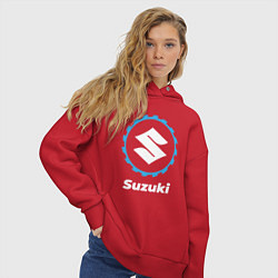 Толстовка оверсайз женская Suzuki в стиле Top Gear, цвет: красный — фото 2