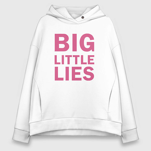 Женское худи оверсайз Big Little Lies logo / Белый – фото 1