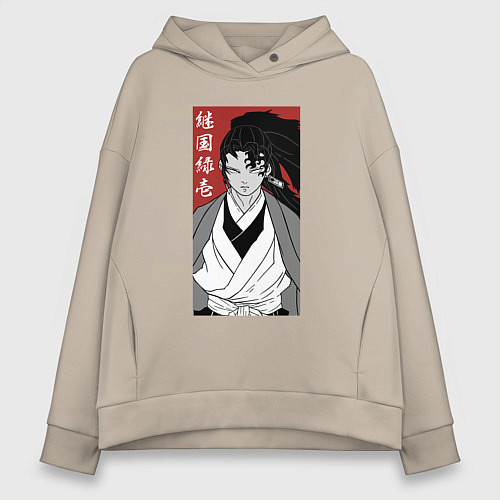 Женское худи оверсайз Охотник Ёриичи / Миндальный – фото 1