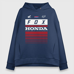 Толстовка оверсайз женская Honda racing, цвет: тёмно-синий