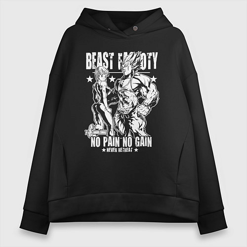 Женское худи оверсайз Goku & Chi-Chi - Dragon Ball - bodybuilding - No p / Черный – фото 1