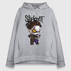 Толстовка оверсайз женская Slipknot - art, цвет: меланж