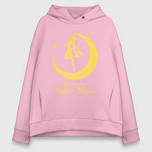 Женское худи оверсайз Sailor Moon gold / Светло-розовый – фото 1