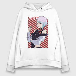 Толстовка оверсайз женская Милая Люси, цвет: белый