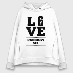 Толстовка оверсайз женская Rainbow Six love classic, цвет: белый