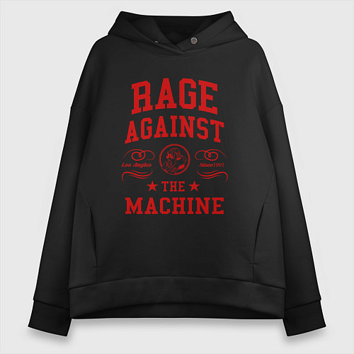 Женское худи оверсайз Rage Against the Machine красный / Черный – фото 1