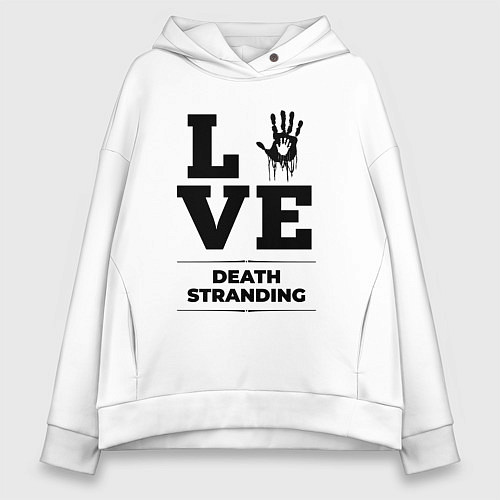 Женское худи оверсайз Death Stranding love classic / Белый – фото 1