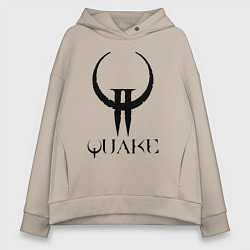 Женское худи оверсайз Quake II logo