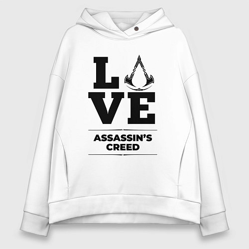 Женское худи оверсайз Assassins Creed love classic / Белый – фото 1