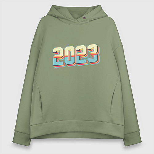 Женское худи оверсайз 2023 / Авокадо – фото 1