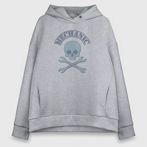 Женское худи оверсайз Механика / Меланж – фото 1