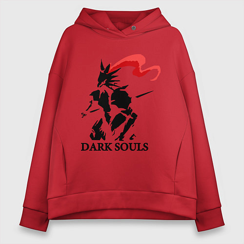 Женское худи оверсайз Dark Souls / Красный – фото 1