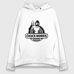 Женское худи оверсайз Chuck Norris approved