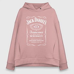 Толстовка оверсайз женская Jack Daniels, цвет: пыльно-розовый