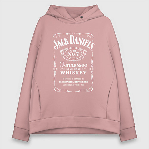 Женское худи оверсайз Jack Daniels / Пыльно-розовый – фото 1