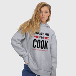 Толстовка оверсайз женская Trust me - Im cook, цвет: меланж — фото 2