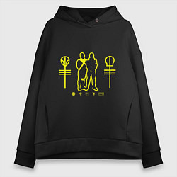 Толстовка оверсайз женская Twenty one pilots signs, цвет: черный