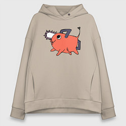 Женское худи оверсайз Демон бензопилы Почита