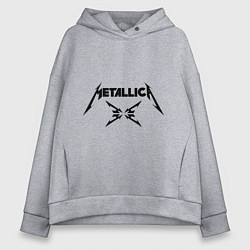 Толстовка оверсайз женская Metallica, цвет: меланж