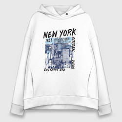 Женское худи оверсайз New York Нью-Йорк
