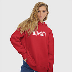 Толстовка оверсайз женская BDSM мем, цвет: красный — фото 2