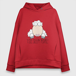 Женское худи оверсайз Я вижу сонных людей