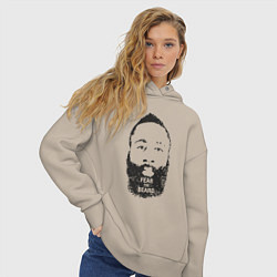 Толстовка оверсайз женская Harden beard, цвет: миндальный — фото 2
