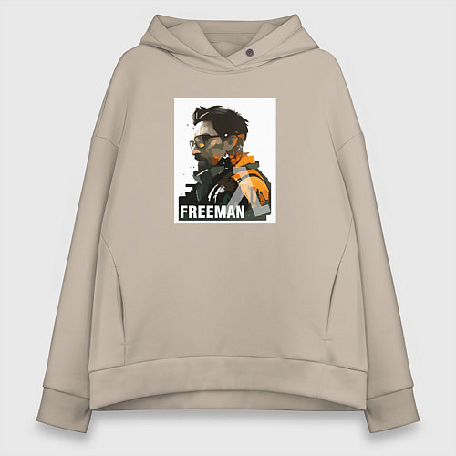 Женское худи оверсайз Freeman hl2 / Миндальный – фото 1