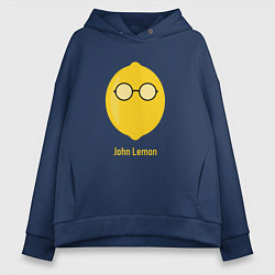 Толстовка оверсайз женская John Lemon, цвет: тёмно-синий