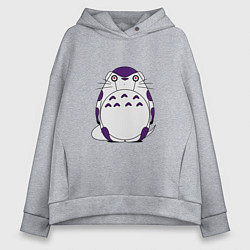 Толстовка оверсайз женская Totoro Frieza, цвет: меланж