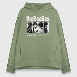 Толстовка оверсайз женская The Beatles rock, цвет: авокадо