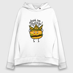 Женское худи оверсайз Just be happy